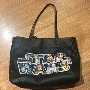Loungefly Star Wars Black Quilted Faux Leather Tote bag